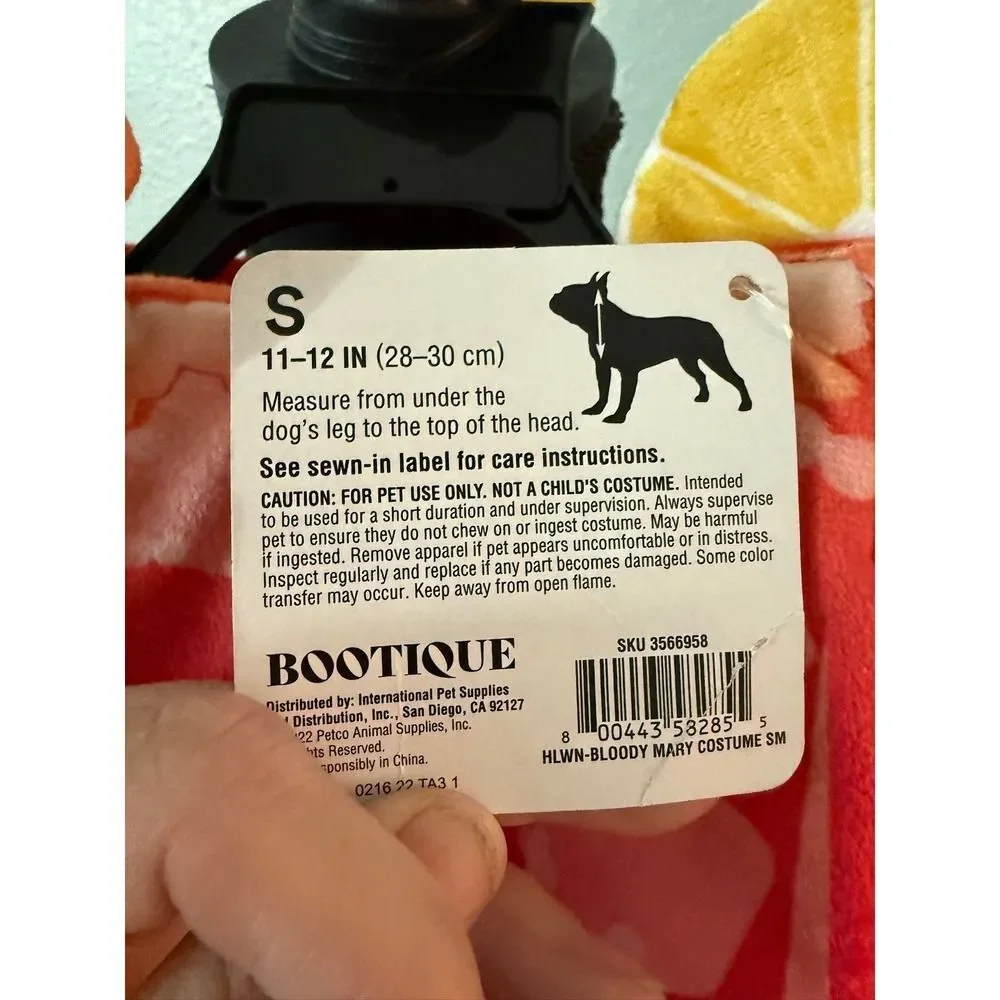 Bootique Bloody Mary Pet Costume Small Dog Halloween Party Outfit SMALL NWT